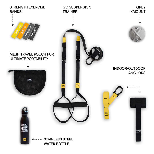 Suspension Trainer and the Go Bundle - for the Travel Focused Professional or any Fitness Journey, TRX Training Club App